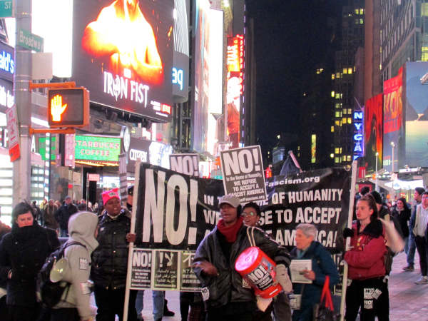 New York City, March 16, march from Union Square to Times Square