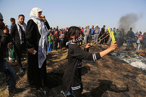  On April 6 thousands of unarmed Palestinians, defying Israeli snipers, tanks, tear gas, and drones, protested at the Gaza-Israel border, demanding their the right to return to lands stolen from them.