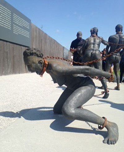 Sculpture at the lynching memorial