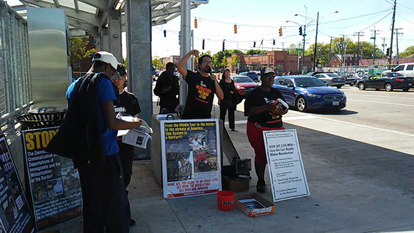 Agitating and organizing at a transit hub