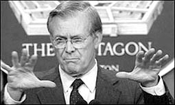 Rumsfeld, AKA Dr. Strangelove.