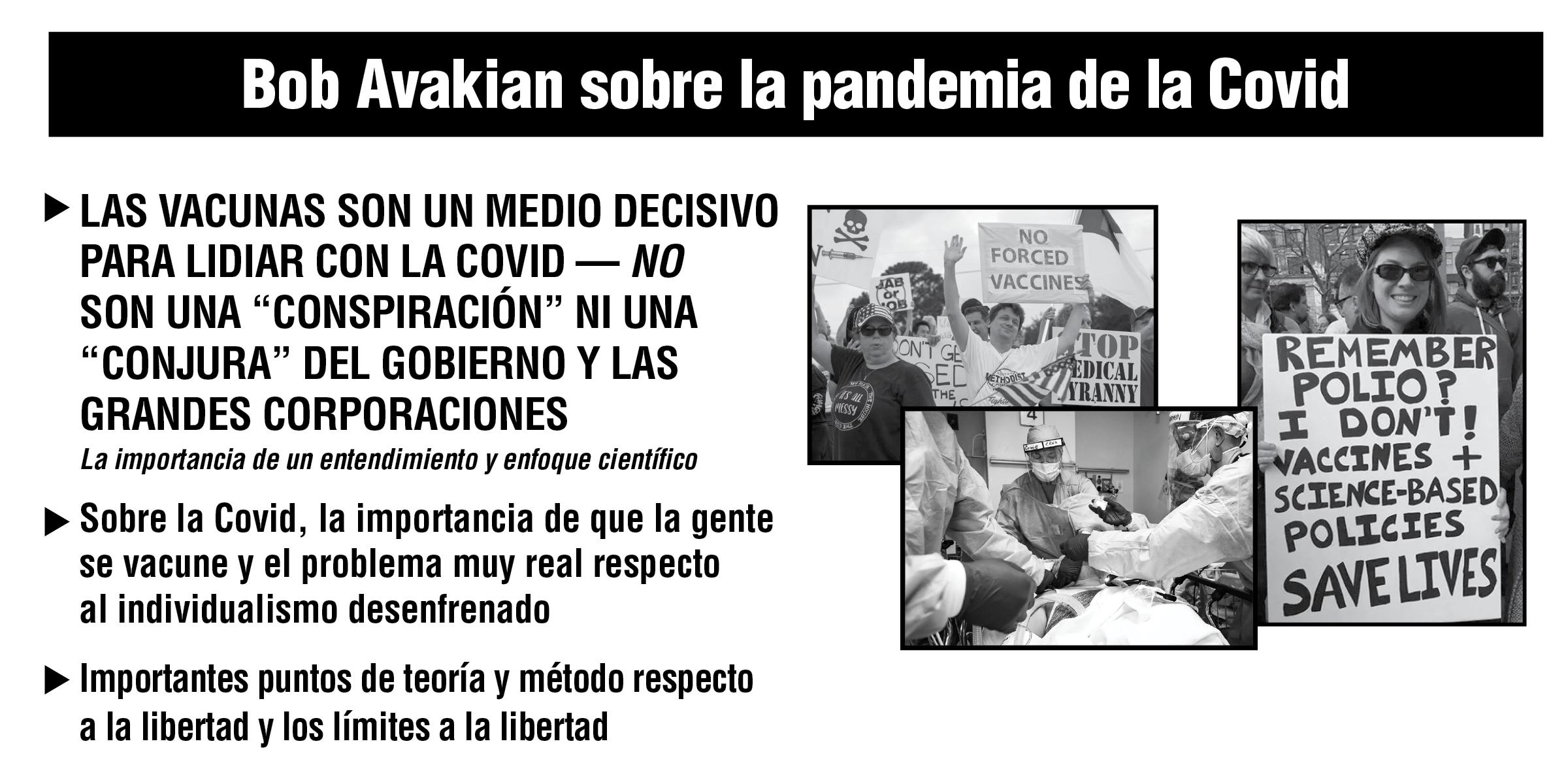 Graphic for Bob Avakian on Covid Pandemic pamphlet cover landscape