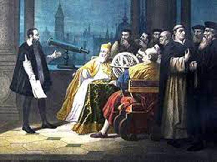 Scientists refuse to look through Galileo's telescope
