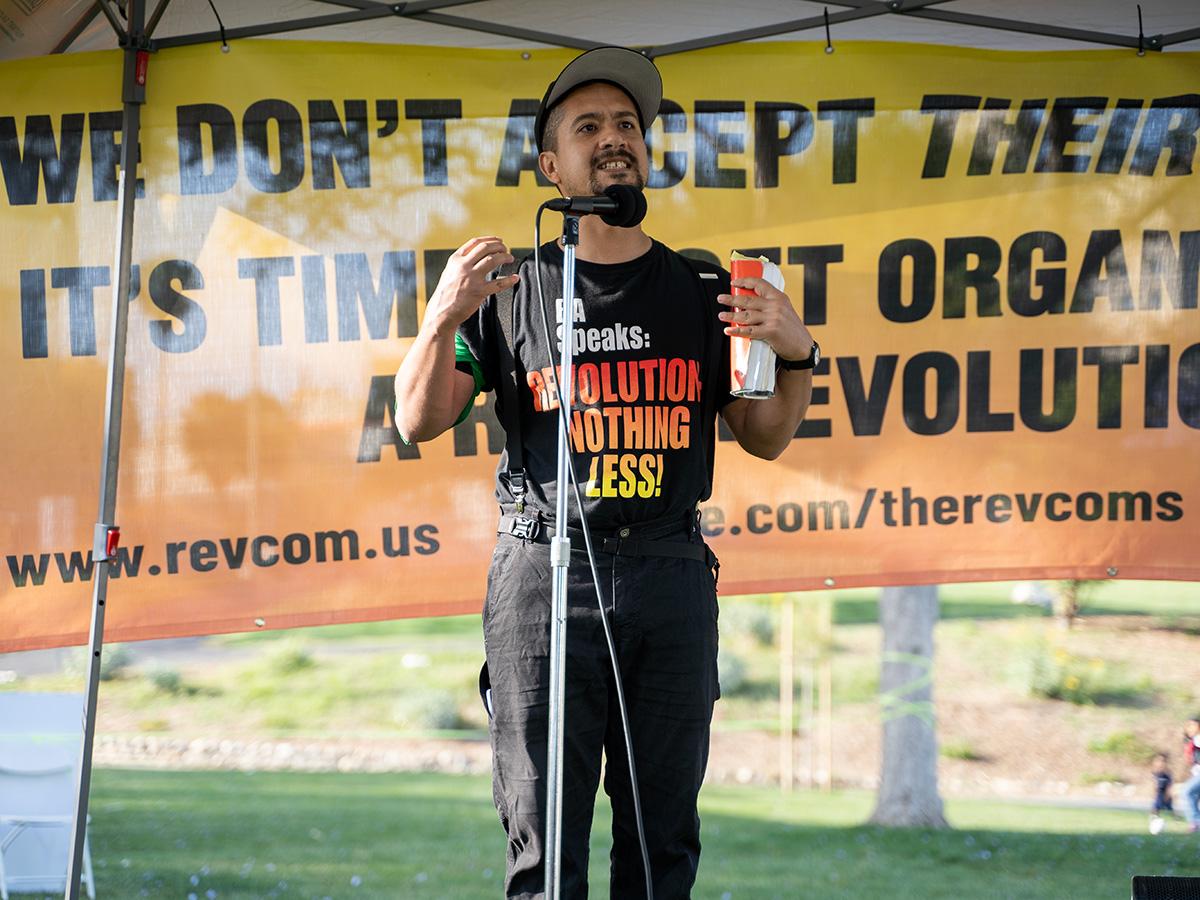 Los Angeles May Day, Noche speaking to rally.