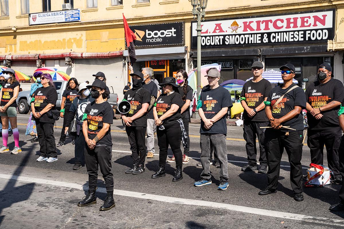 Los Angeles May Day, RevComs in formation.