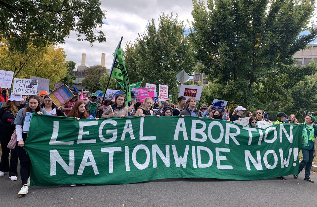 RiseUp4AbortionRights march in Washington, DC, October 8, 2022.