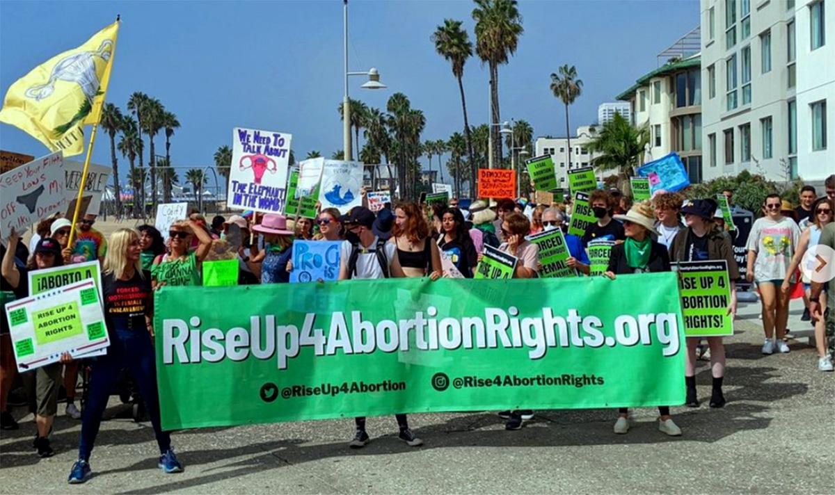 Los Angeles, women's march, RU4AR contingent, October 8, 2022.