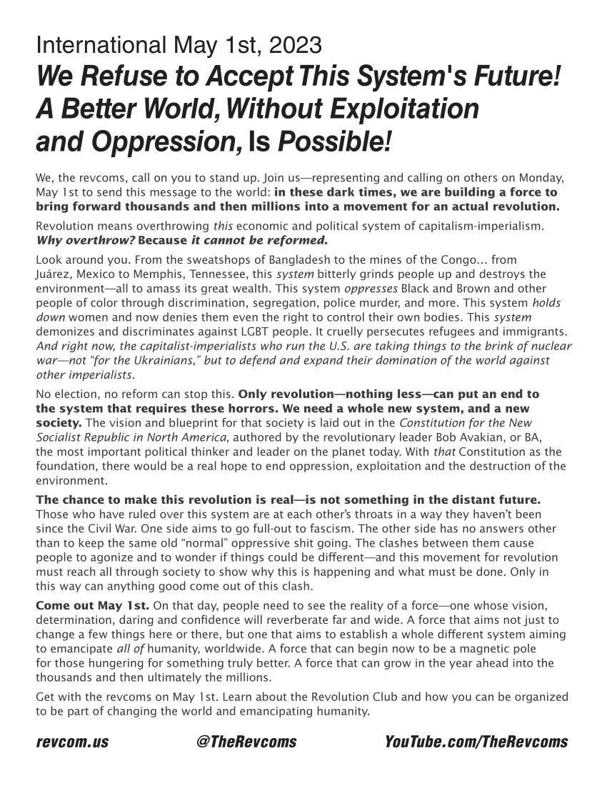 Mayday 2023 leaflet