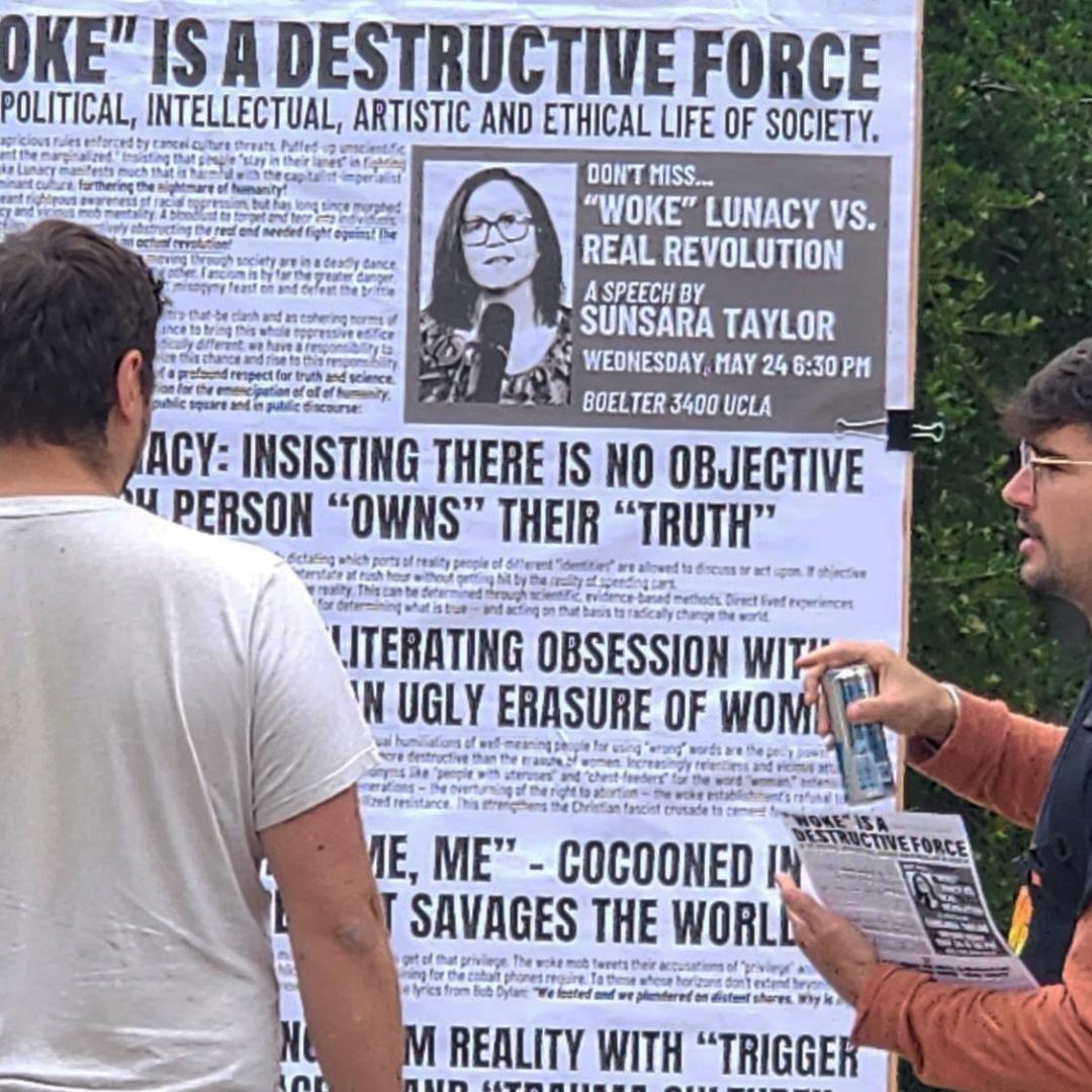 Building woke tour at UCLA, May 17, 2023.