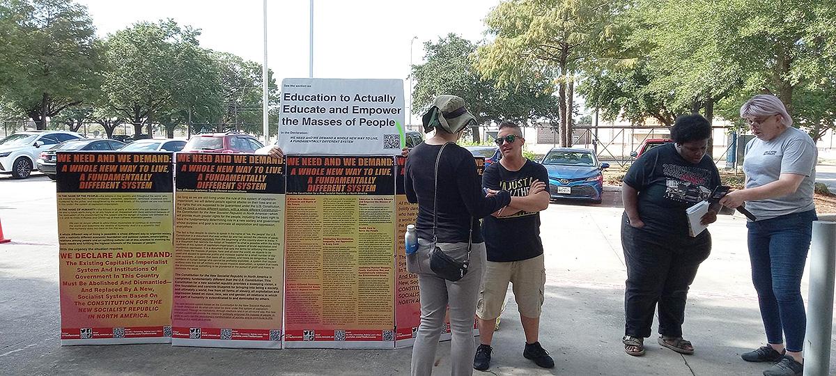 On August 5, a team in Houston went out to a rally protesting the Texas Education Agency.