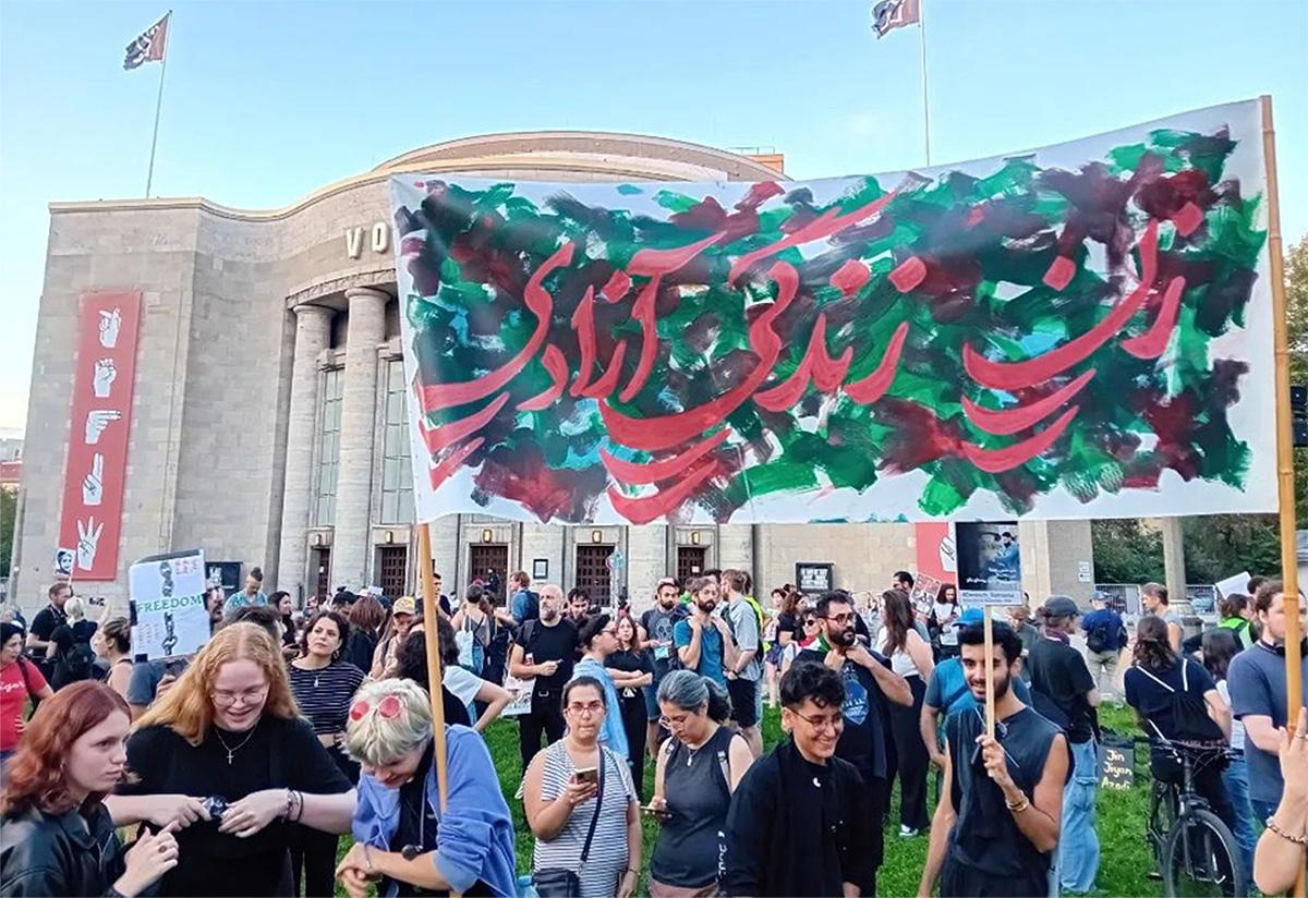 March in Berlin in honor of murder of Mahsa Amini, September 16, 2023.