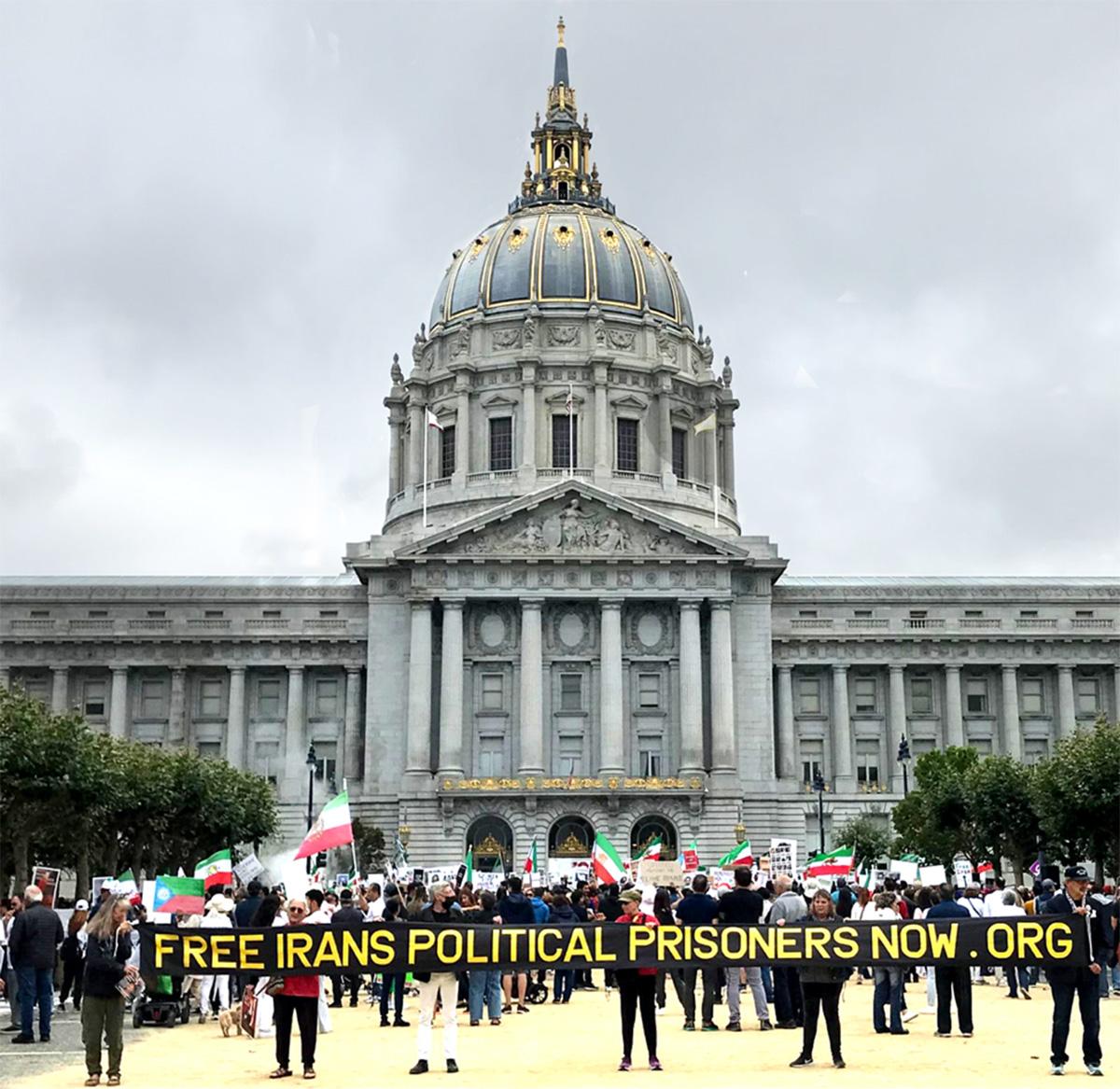 IEC at march by BayArea4Iran, San Francisco City Hall, September 16.