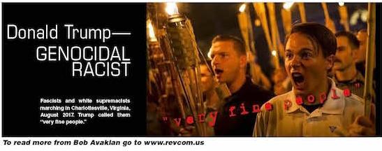 White supremacists march in Charlottesville, Virginia, August 2017