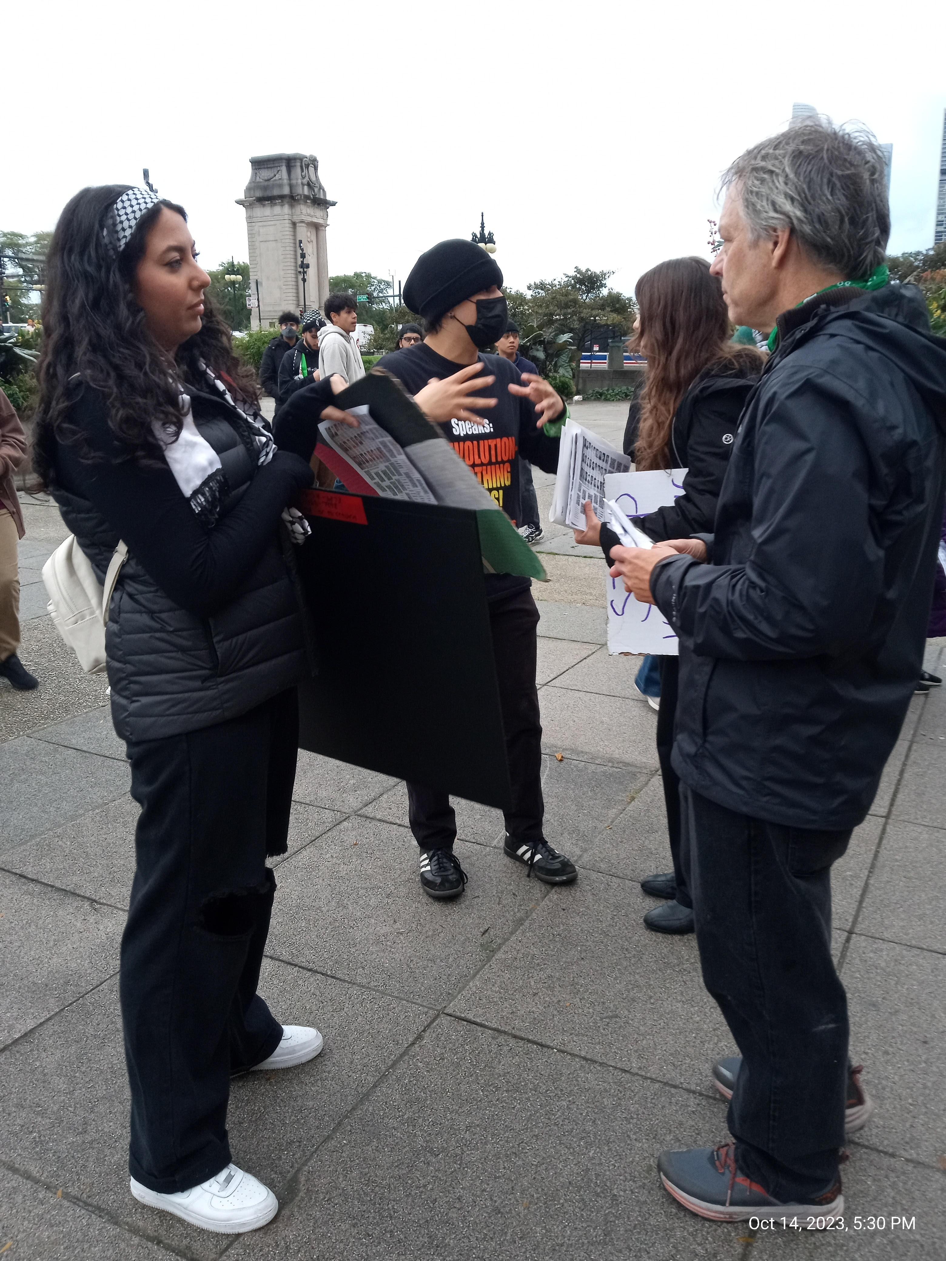 20231014 Chicago, at rally to defend Palestine