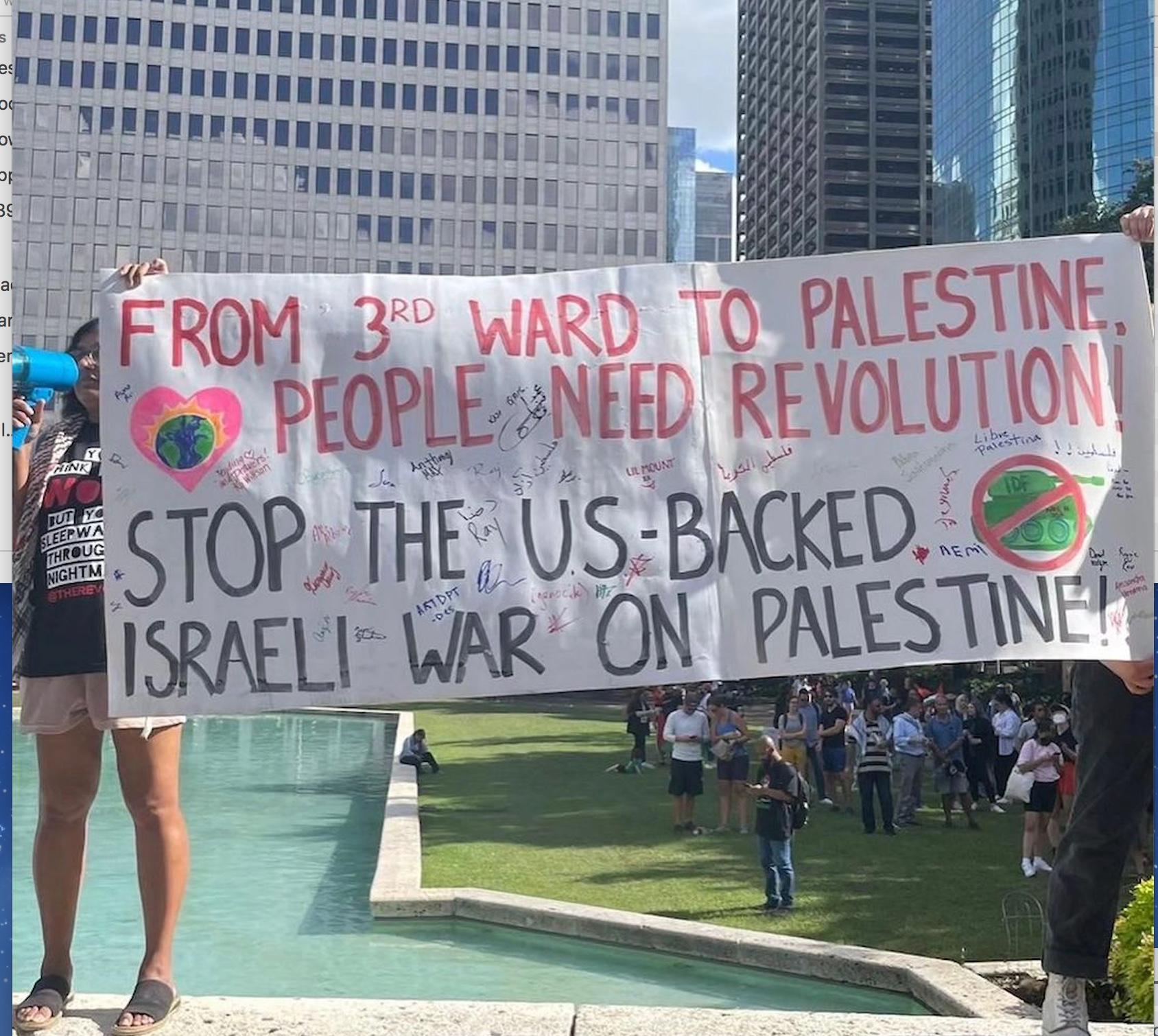 Houston: Banner for Week of Revolution, November 3, 2023.