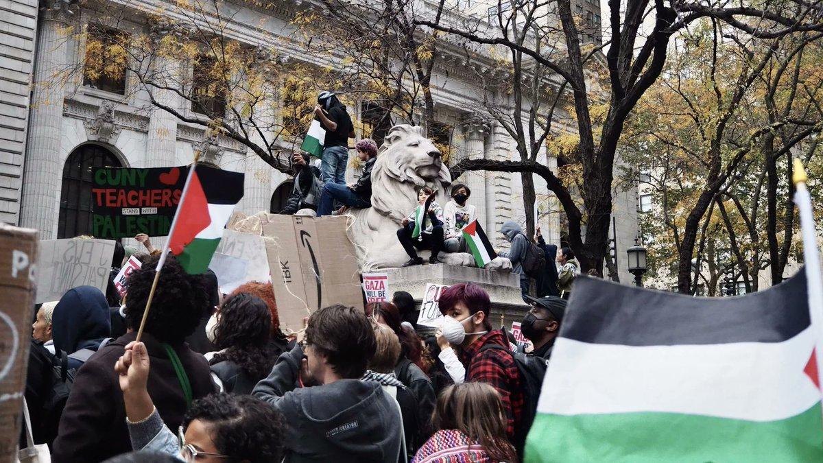 New York High School students walk out to support Palestine, November 10, 2023.