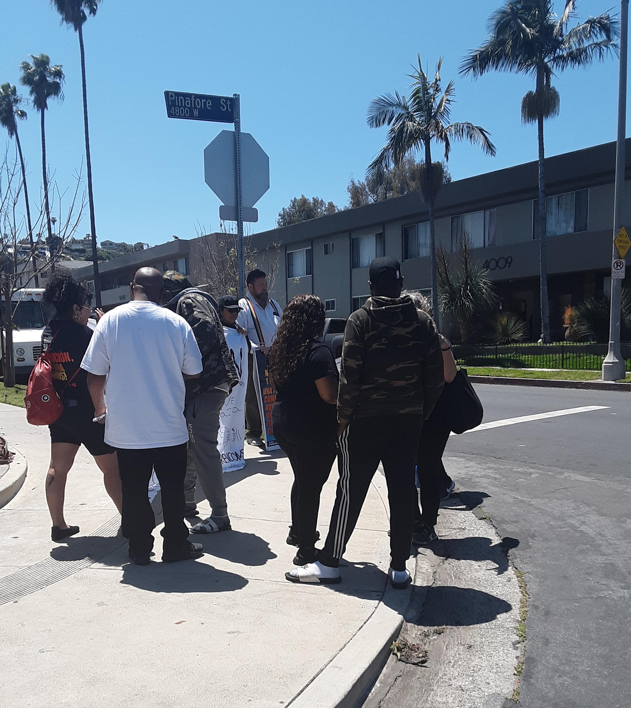 Taking Banner Supporting Protestors and Gaza to South Central Los Angeles