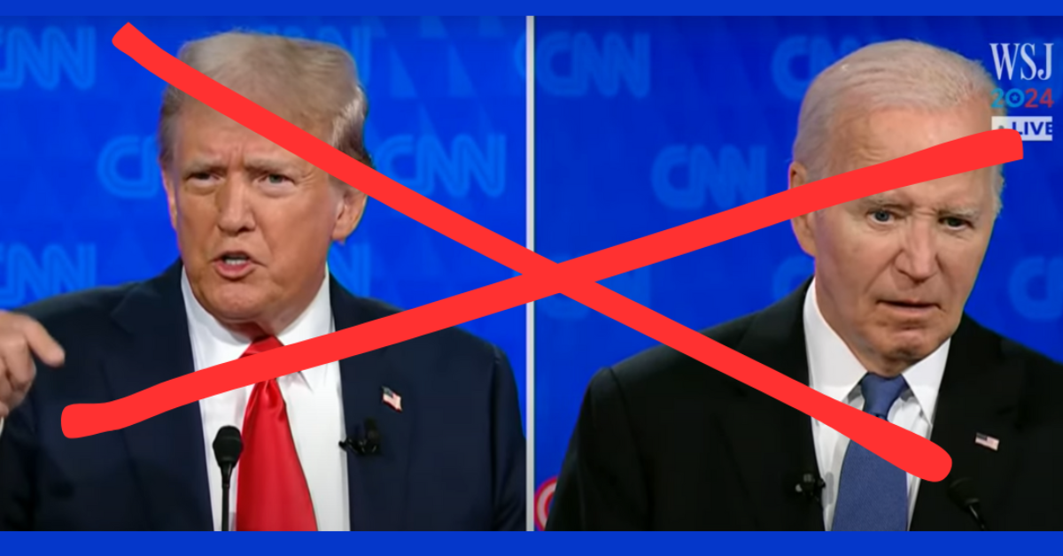 Trump and Biden at the debate