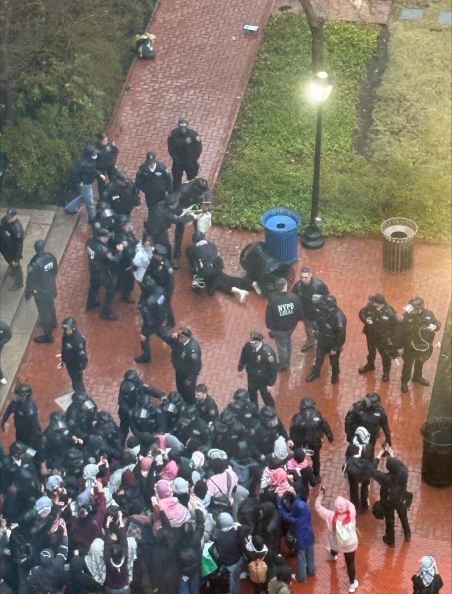 Columbia University brings police onto campus to arrest protestors standing up for Palestine