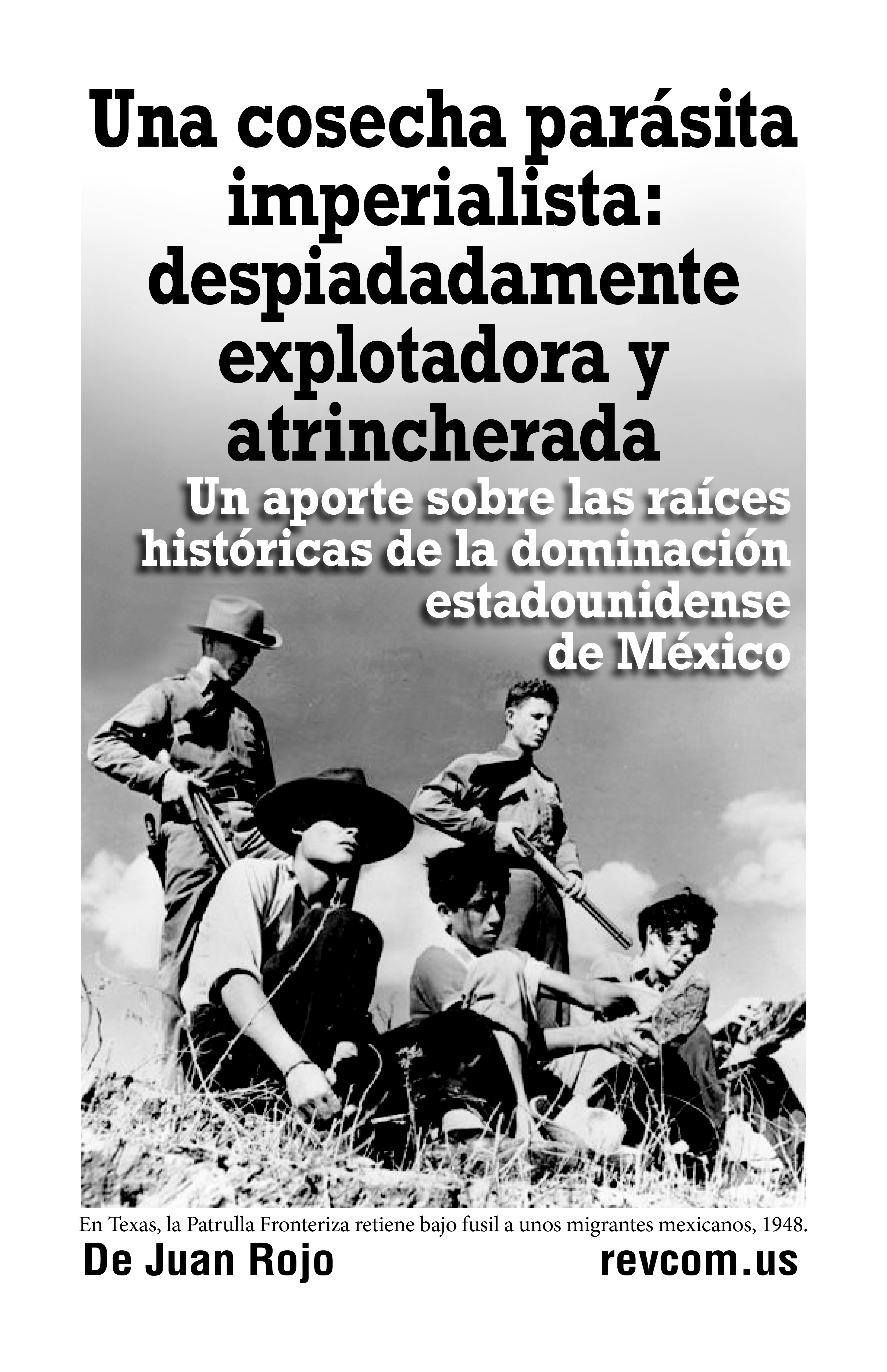 Cover of Spanish pamphlet, U.S. domination of mexico