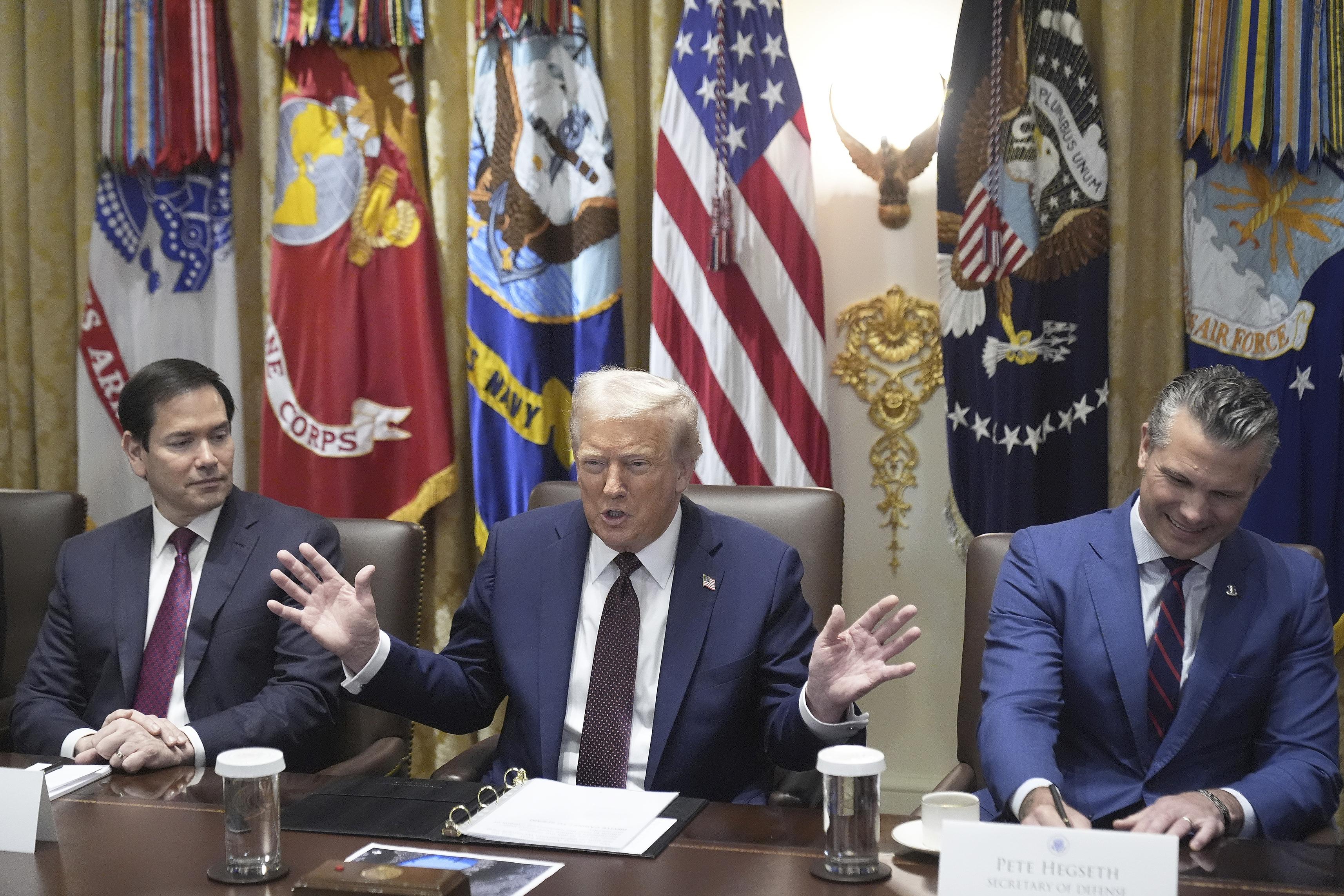 Donald Trump at three-hour cabinet meeting, August 26, 2025.