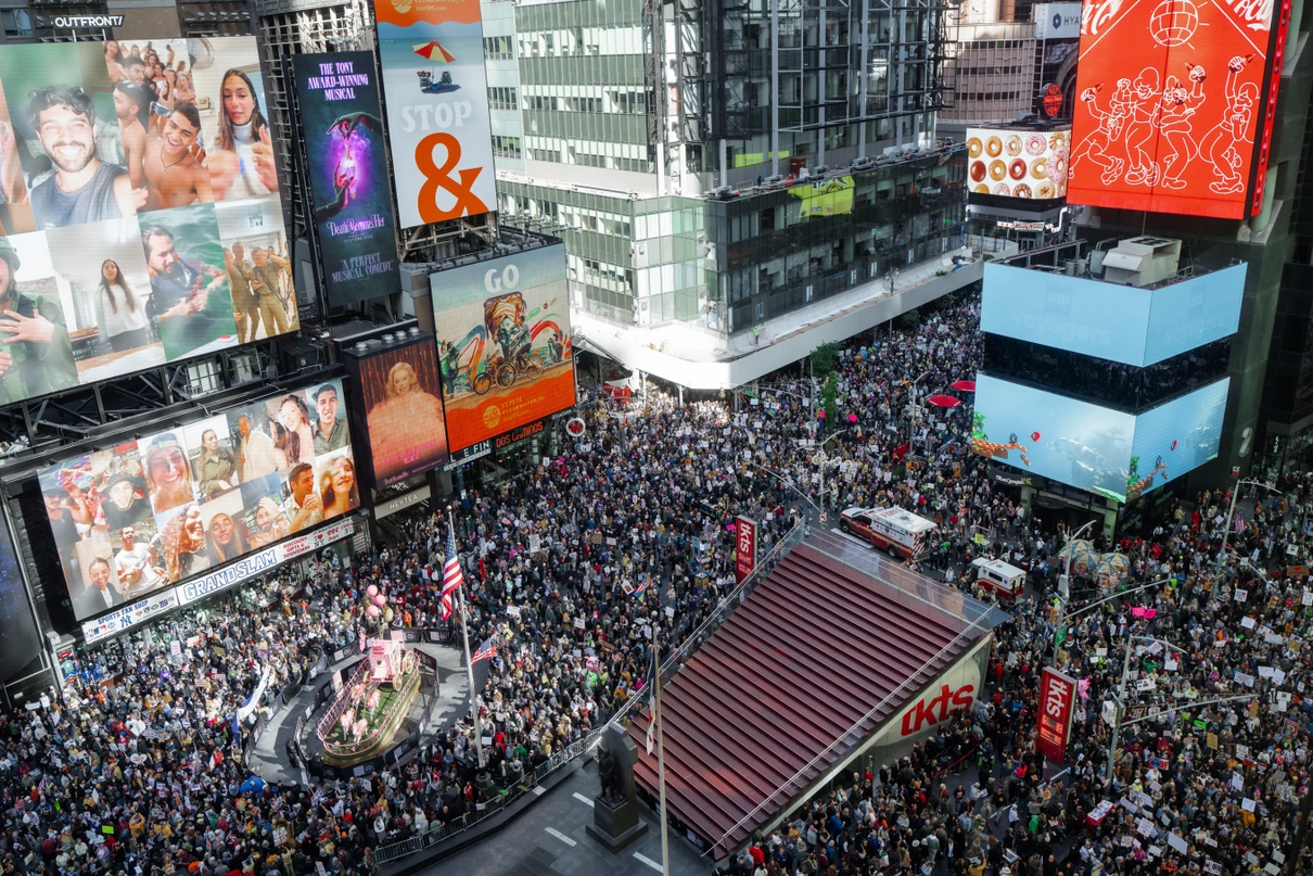 No Kings protest Times Square, New York City.