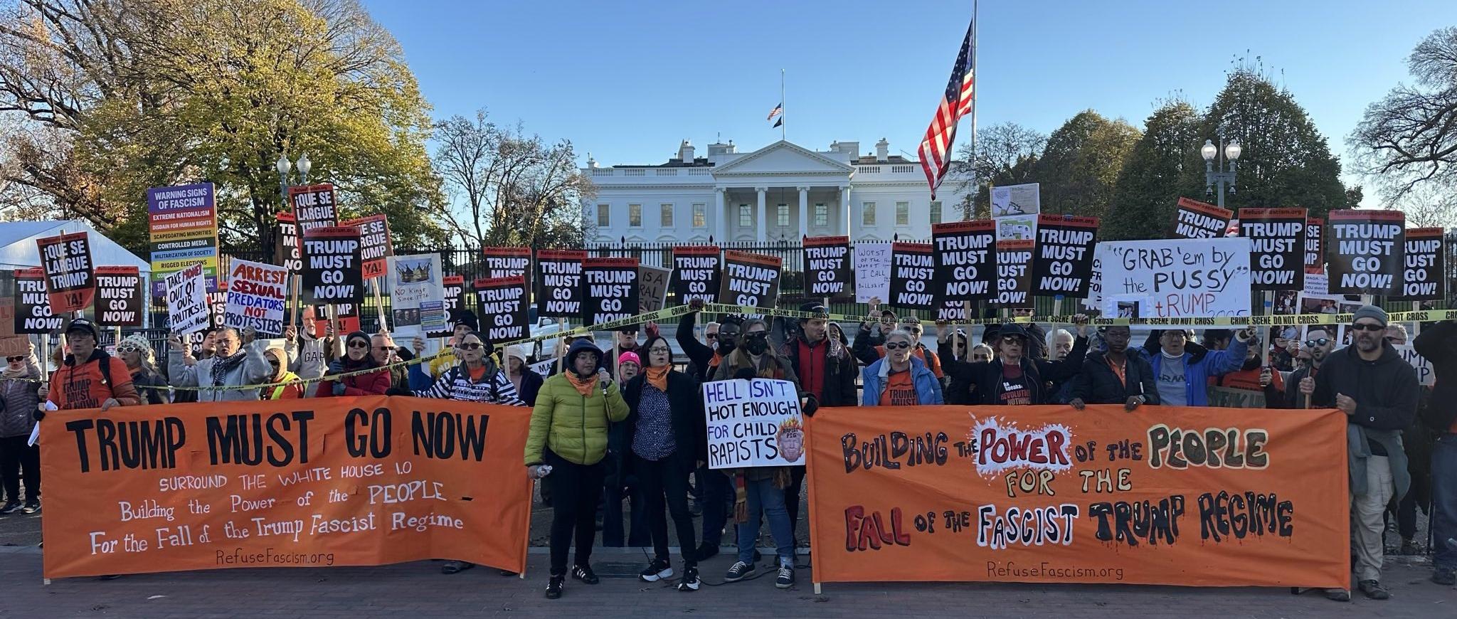 Protesters in front of White House for Surround the White House 1.0 (Part 2)