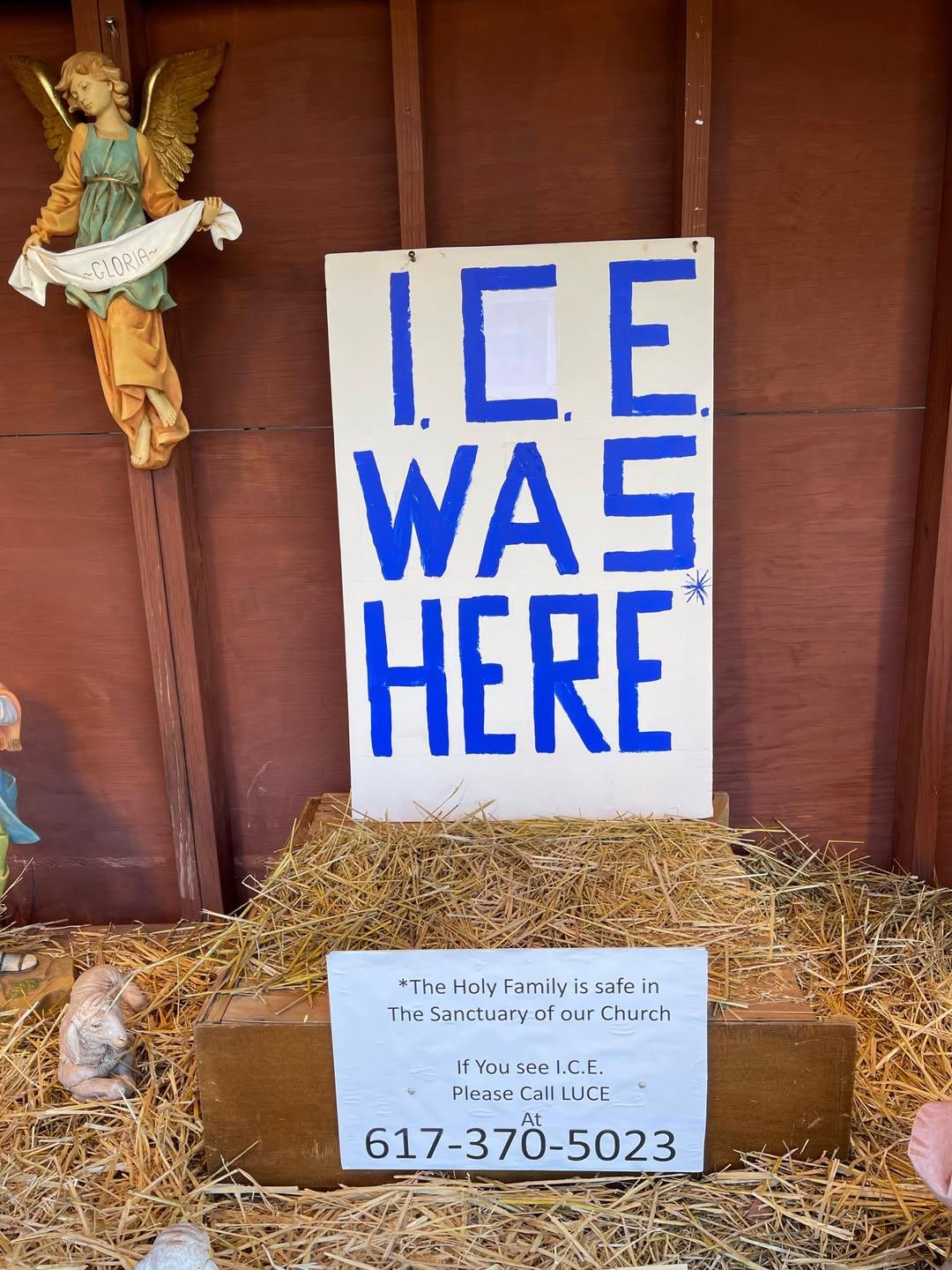 St. Susanna Parish, Dedham, Massachusetts: “I.C.E. WAS HERE”