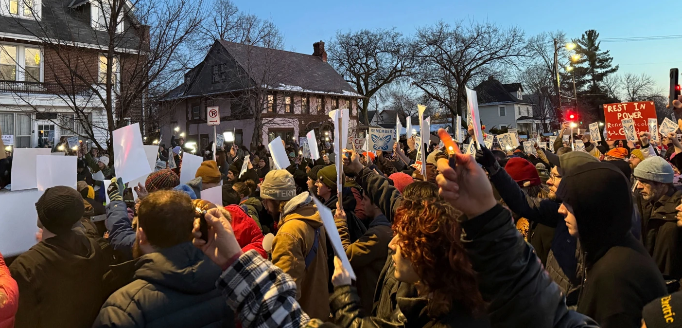 Vigil in Minneapolis, MN for ICE murder victim Renee Nicole Good, January 7, 2026.