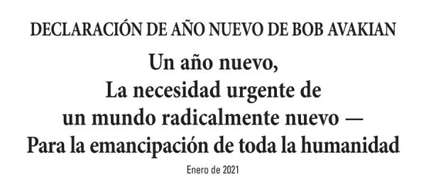 DECLARACIÓN DE AÑO NUEVO DE BOB AVAKIAN