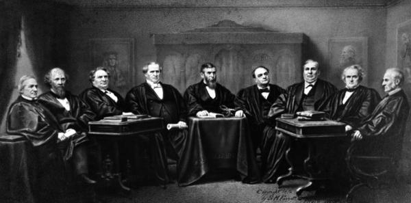 White Supreme Court members for Cruikshank decision.