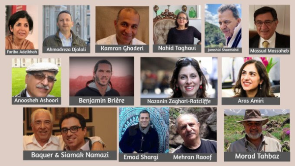 Collage of Iran political prisoners.