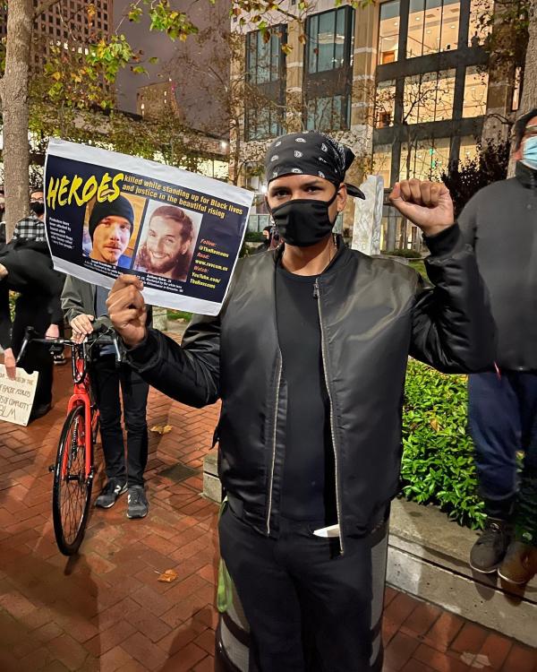 Protesting Not Guilty verdict of Rittenhouse in Oakland 