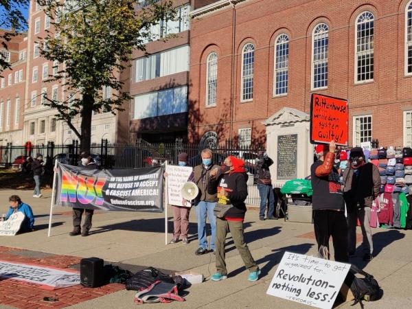 Protest — Rittenhouse and Whole System Guilty — in Boston