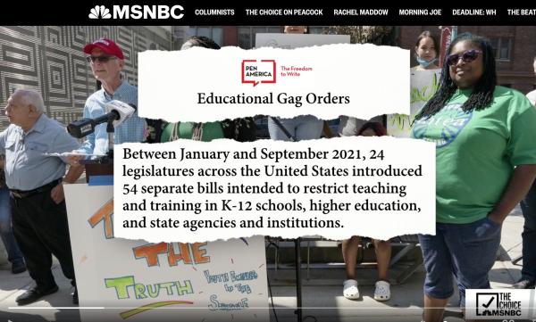 Books banned, from January 2021 to September 2021 24 legislations introduced 54 bills to restrict teaching. 