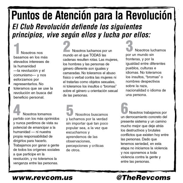 Six Points of Attention in Spanish