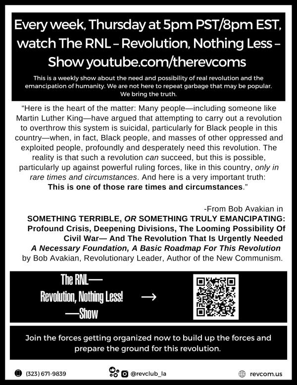 Revolution Club Weekly RNL Show Viewing