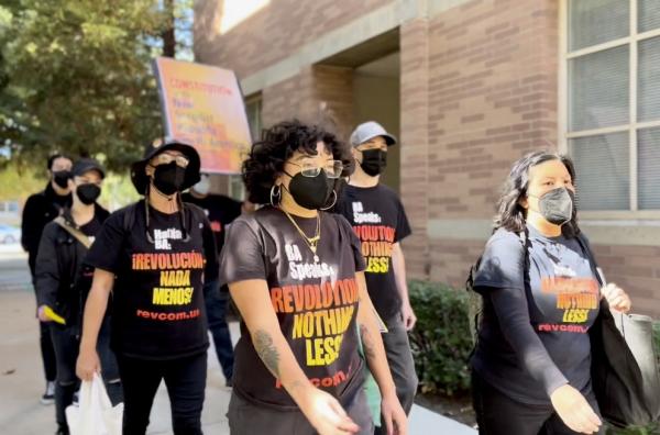 RevComs marching at UCLA early February 2022