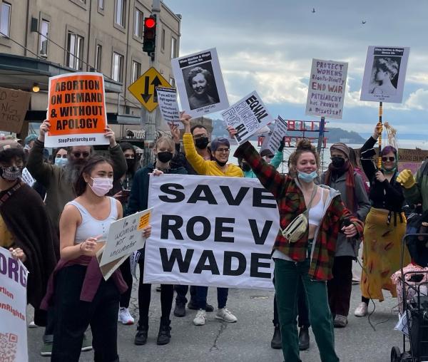 International Women's Day action in Seattle 