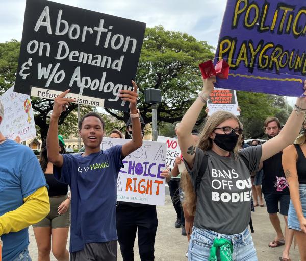 Celebrating International Women's Day in Honolulu, Hawaii.