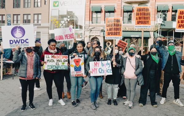 Contingent from Dominican Women's Development Center at New York City IWD.