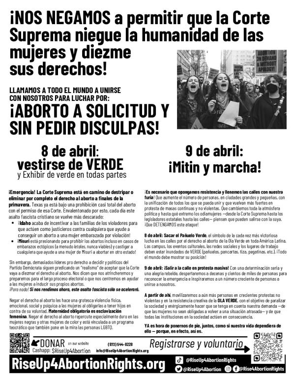 Volante: Nos negamos a permitir que la Corte Suprema niegue la humanidad de las mujeres y diezme sus derechos
