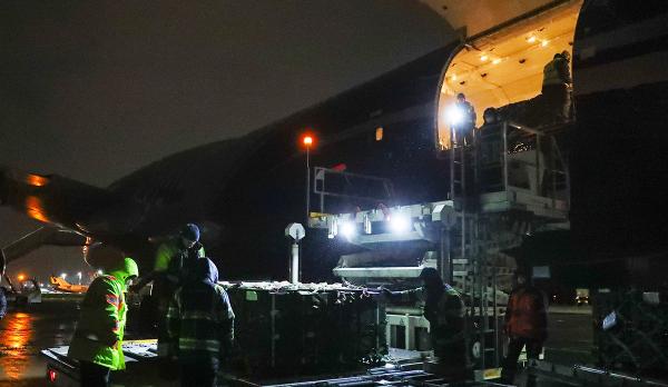 Shipment of lethal aid arrives from U.S. to Ukraine.