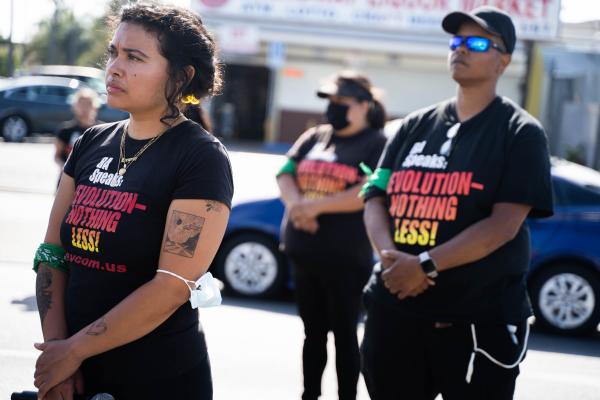 Members of LA Revolution Club at 30th anniversary of LA rebellion.