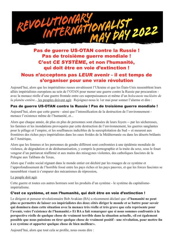 Revolutionary Communist Manifesto Group May Day 2022 - German