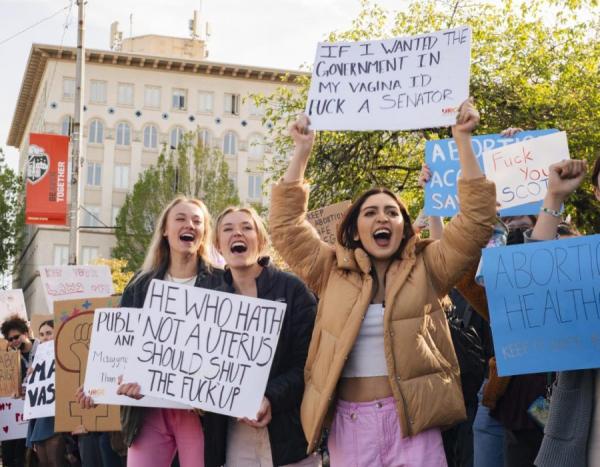 Students at OSU, Oklahoma walk out for abortion rights.
