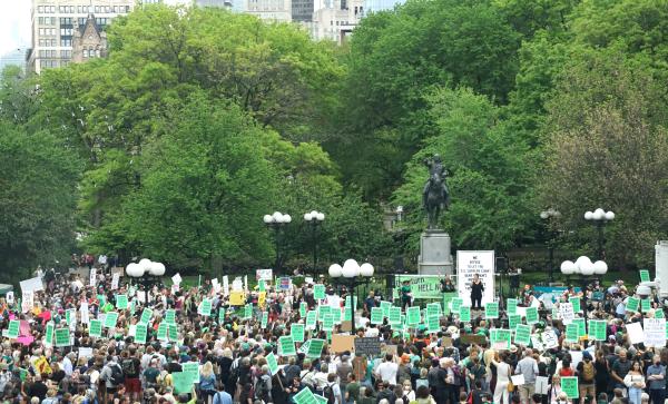 New York City huge crowd at Union Square for RU4AR protest May 14.