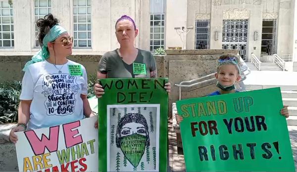 Houston, Texas protesters for abortion rights.