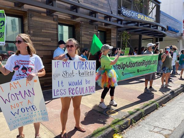 Honolulu walk out for abortion rights. 