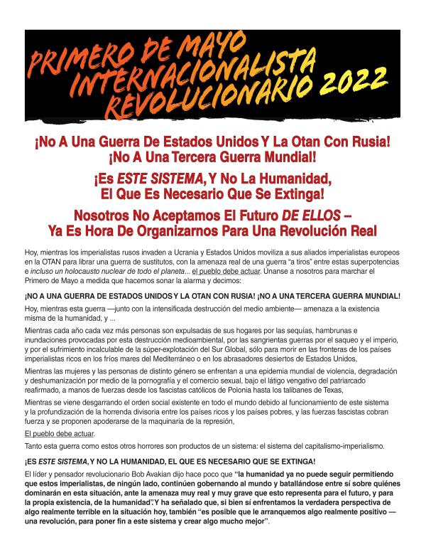 Grupo del Manifiesto Comunista Revolucionario Primero de Mayo 2022